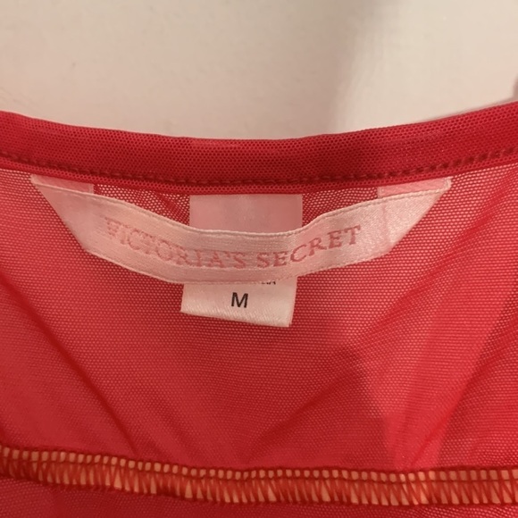 Victoria secret red sheer medium Teddy mini dress - Picture 3 of 6